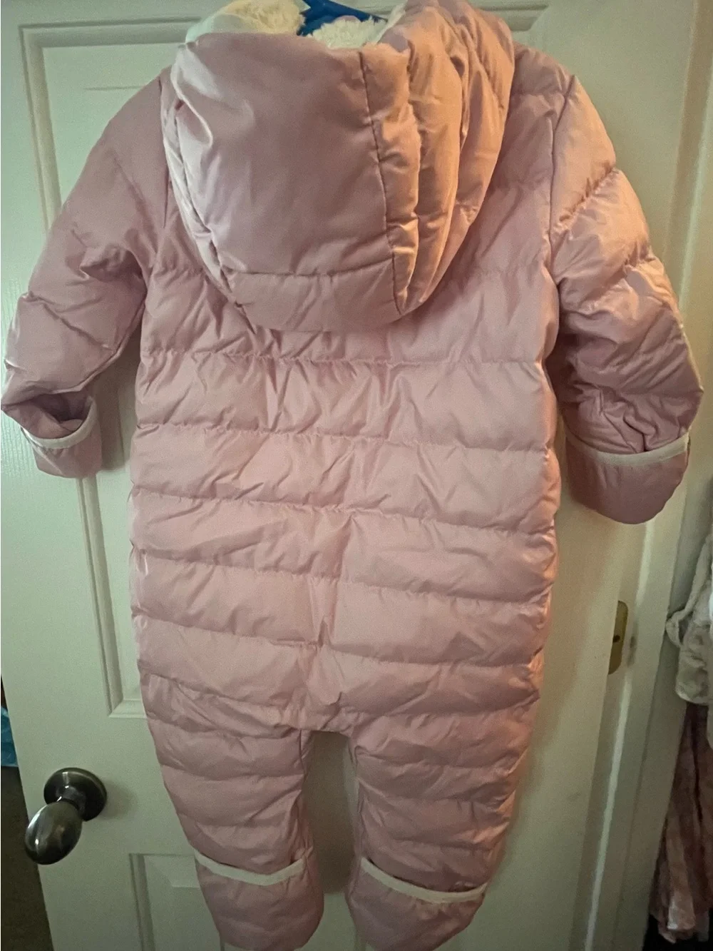 Eddie Bauer Pink Quilted 18M One-Piece Snowsuit
